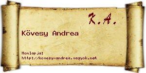 Kövesy Andrea névjegykártya