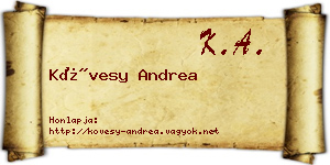 Kövesy Andrea névjegykártya